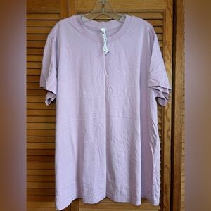 Lululemon pink short sleeve crew neck top Pima cotton size 6 #activewear